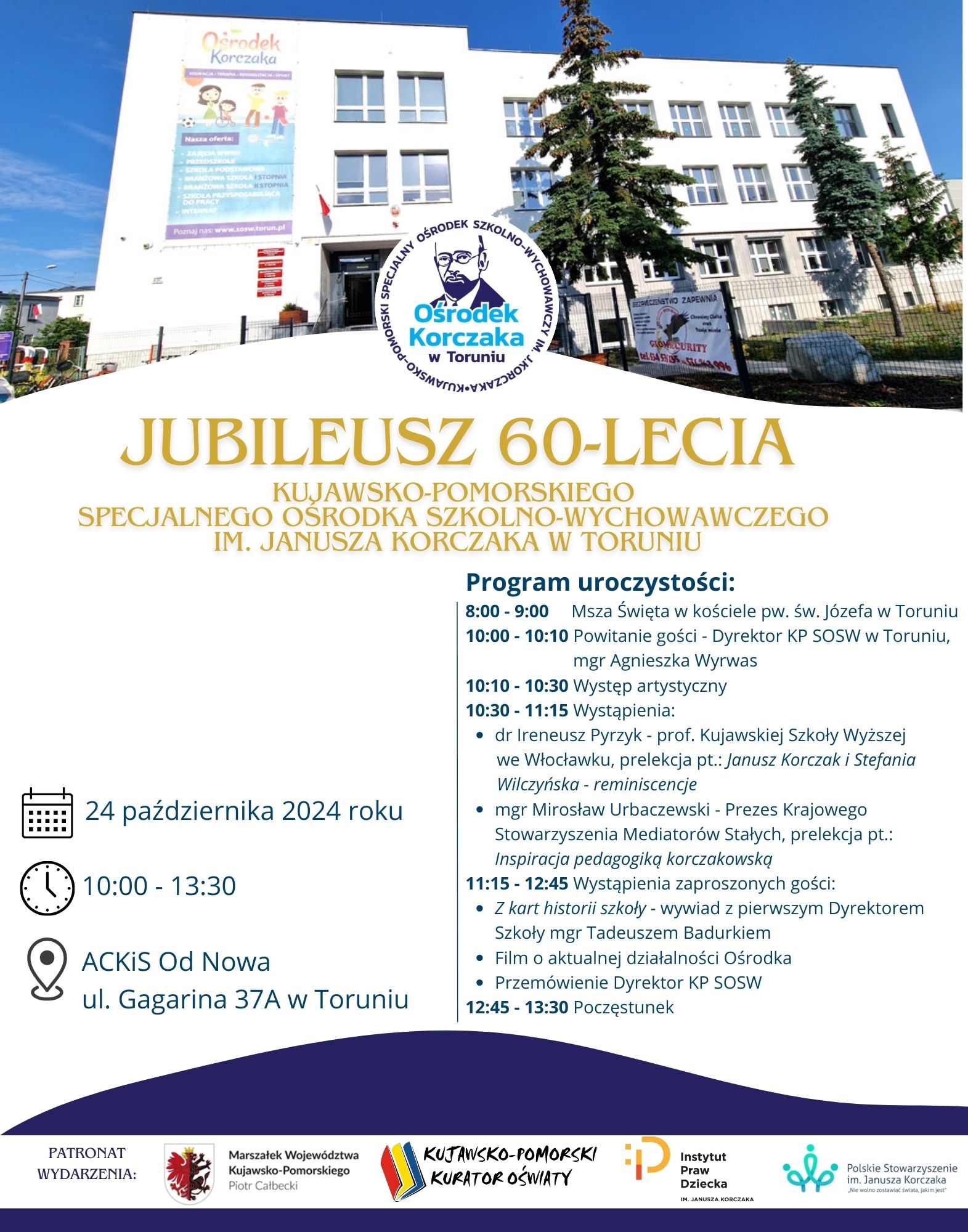 Jubileusz 60-lecia - program uroczystości